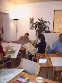 Biografiearbeit, Grupepnarbeit zum Thema Beziehungsgarten